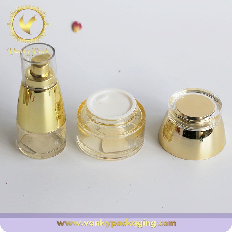 50ml Frosted Glass Jar with Lid For Skin Care