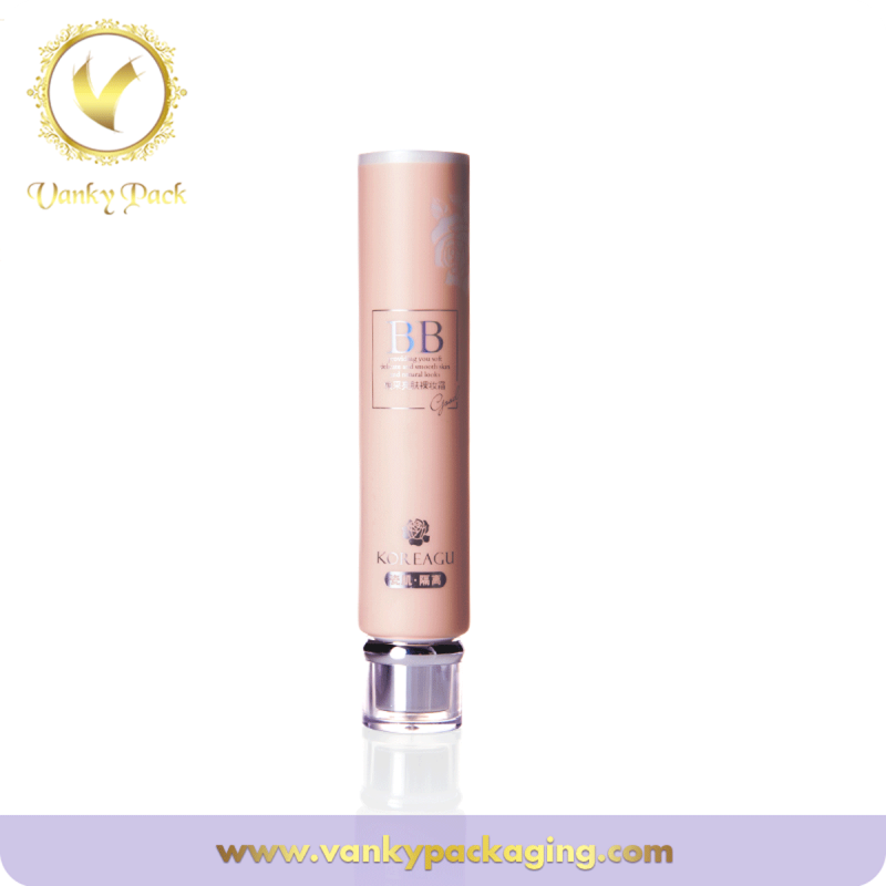Round Plastic Cosmetic Tube Packaging With screw on Cap